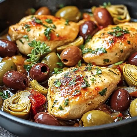 Easy 30-minute Mediterranean chicken recipe with olives & artichokes ...