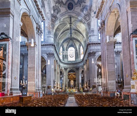 Interior of the Church of Saint-Sulpice, Paris, France Stock Photo ...