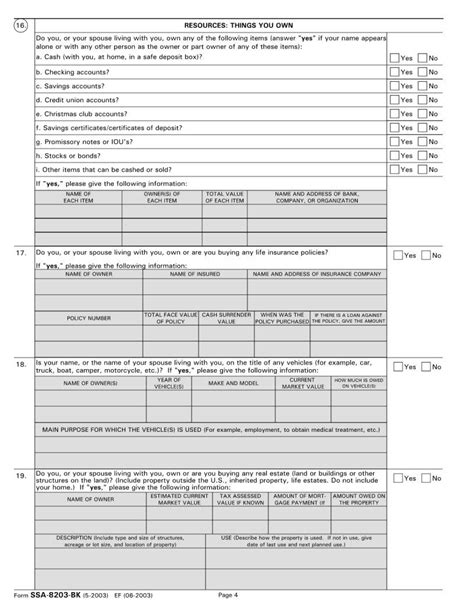 Form Ssa 8203 Bk ≡ Fill Out Printable PDF Forms Online