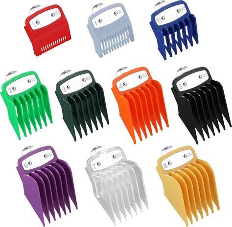 Clipper Guards for Wahl With Metal Clip - 1/16 to 1 Inch (1.5-25MM), 10 ...