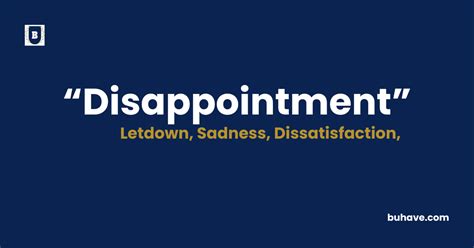 Disappointment Meaning, Definition, Synonym & Antonym (2025) | BUHAVE