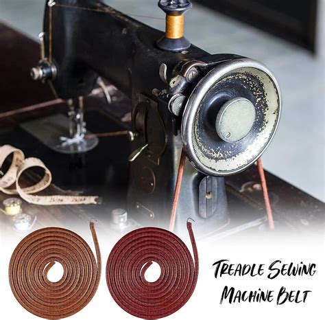 Sewing Machine Leather Belt Set - 4 Pieces 72 x 3/16 Inch with Hook ...