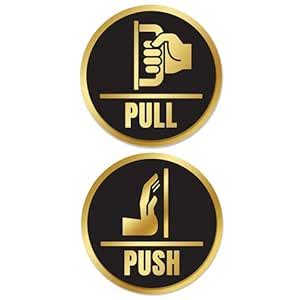 Rousrie Push and Pull Stickers for Glass Doors (Size: 6 Inch) for ...