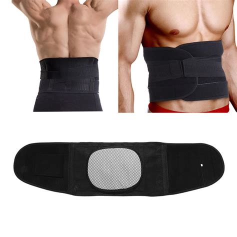 Adjustable lower back support sports double pull strap lumbar brace ...