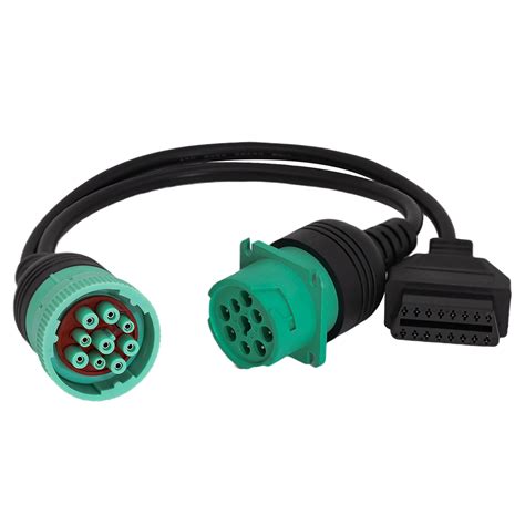 Buy AMHTDOL J1939 9 Pin to OBD Interface Truck Y obd2 Port Splitter ...