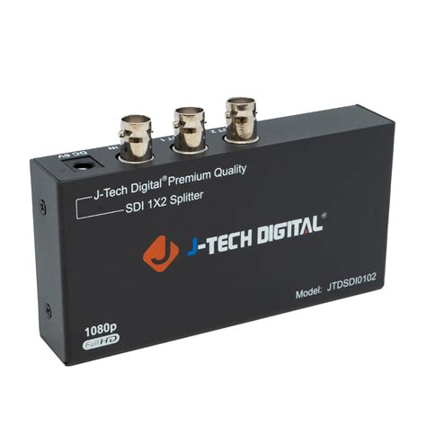 J-Tech Digital Â Premium Quality SDI Splitter 1x2 supports SD-SDI, HD ...