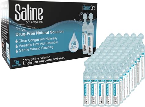Shusher Care Saline Ampoules - Saline Solution for Nebulizer, Sodium ...