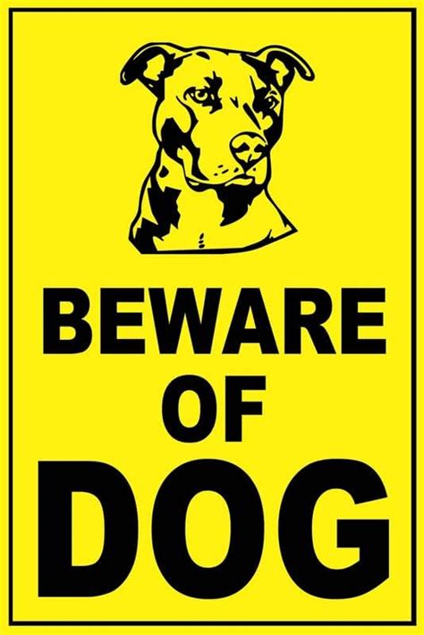 VAAIMAI Beware of Guard Dog Sticker Sign Board 8X12 Inch No Fade ...