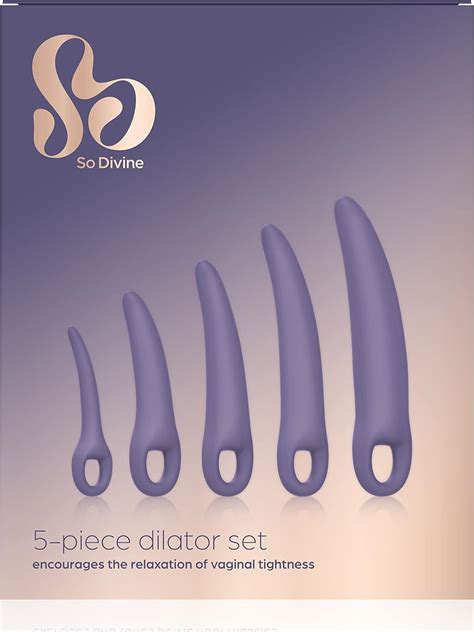 So Divine - 5 Piece Purple Dilator Kit – 5 Progressive Sized Dilators To Ease Vaginal Tightness ...