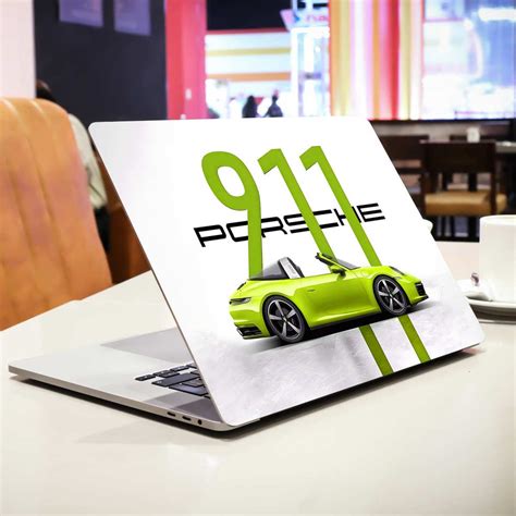 Lime Porsche 911 Laptop Skin