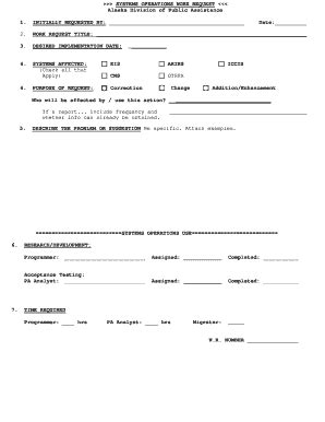 Fillable Online draft revised Work Request form.doc Fax Email Print ...