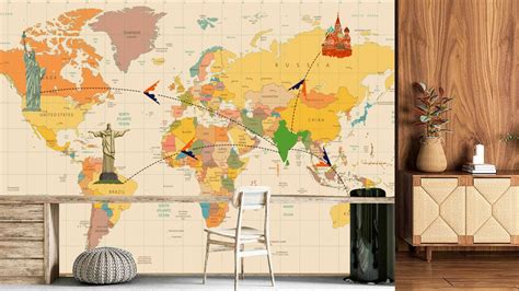 Super Attractive World Map Wallpaper – Myindianthings