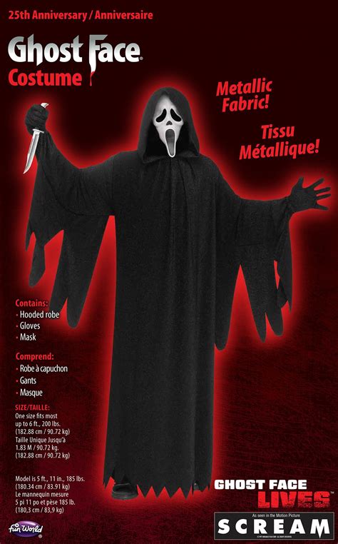 GhostFace® 25th Anniversary Movie Edition Scream Adult Costume ...