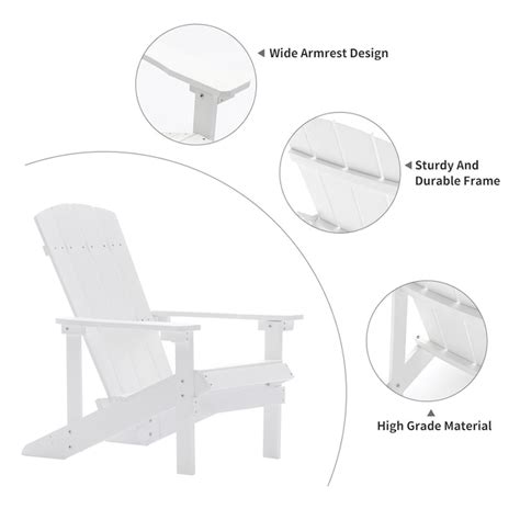 Mondawe Stationary Adirondack Chair with Slat Seat at Lowes.com