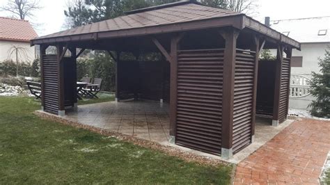 GARTENHAUS GARTENLAUBE KLEBEDACH MIT HOLZ GDANSK 6x4m BITUMENSCHINDELN ...