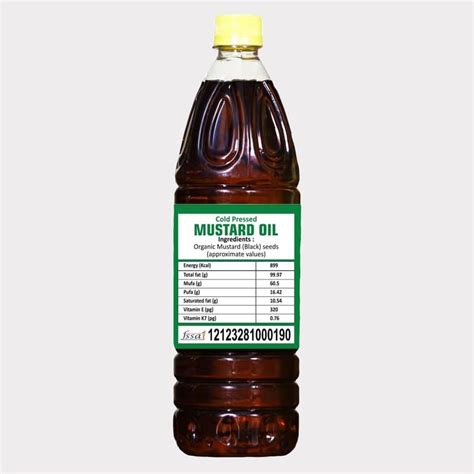 Kachi Ghani Pure Mustard Oil 1 Litre – Dera Bera Nanak Cold-Pressed for ...