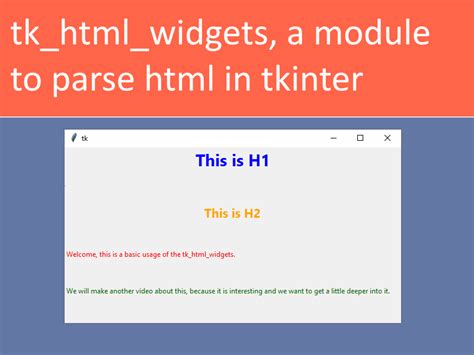 Image result for Embed HTML in Tkinter