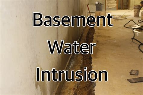 Basement Water Intrusion - Basement Waterproofing Scientists