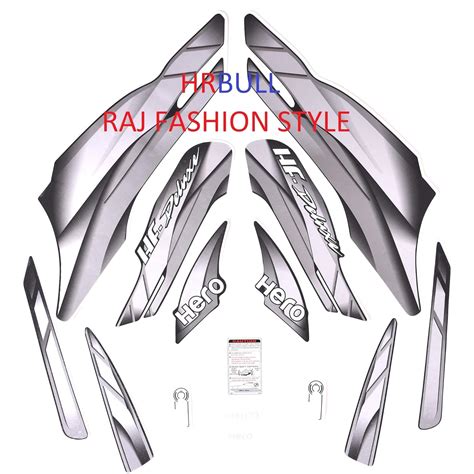 HRBull Hero HF Deluxe Full Bike Sticker & Decal Black(RFS_HF_BLK_100 ...