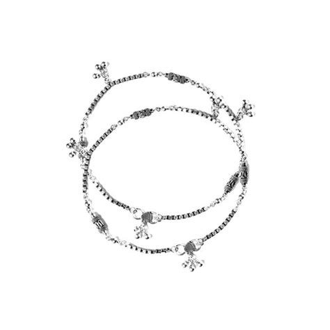 Buy Silver Anklets for Women & Girls Online at Best Prices | TrueSilver