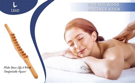 LIANAI Wooden Massage Stick, Gua Sha Tools Wooden Therapy Scraping ...