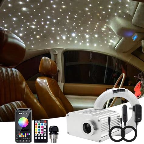 BESTUND Starlight Headliner Kit 200pcs*0.03in*6.5ft 10W Twinkle Fiber ...