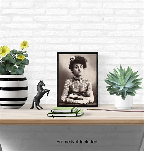 Buy Vintage Circus Photos Wall Art & Decor - Funny Tattoo Woman ...