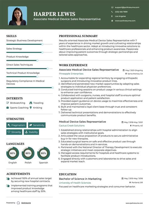 Medical Device Sales Resume Examples at Melba Carey blog