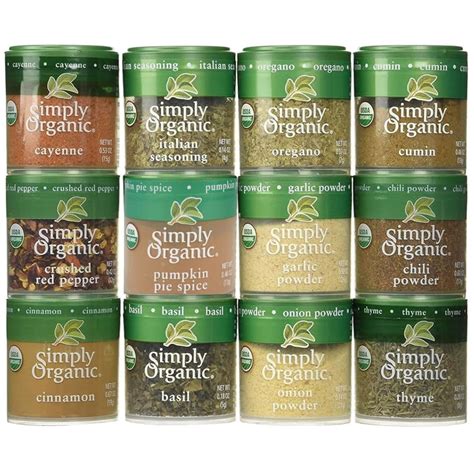 Simply Organic Spice Set Bundle with Pumpkin Pie Spice, Thyme, and ...
