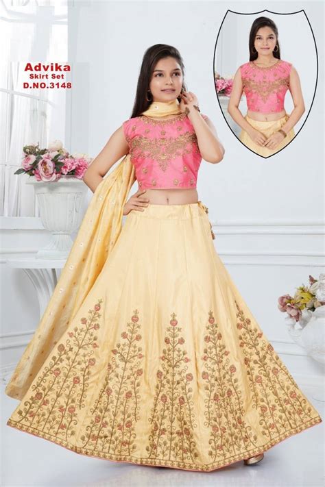 Advika Skirt Set 3148 Silk Fancy Kids Wear Collection