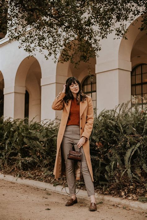 A Long Camel Coat + Fall Colors Outfit - Jeans and a Teacup