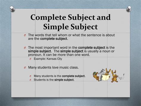 Simple Subject And Complete Subject Ppt To Pdf