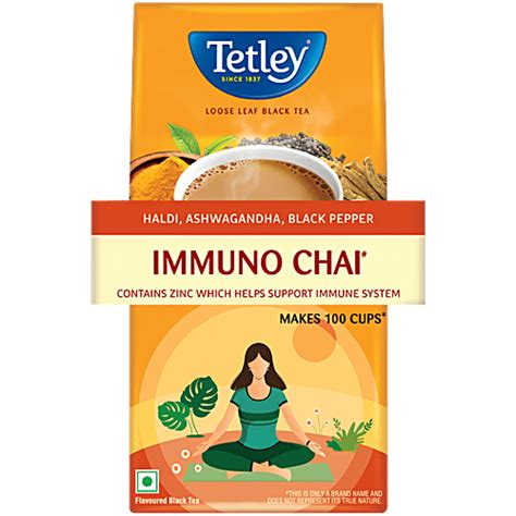 Buy Tetley Immuno Chai Flavoured Black Tea - With Zinc Online at Best ...