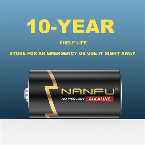 NANFU Alkaline D Batteries (12 Pack), Alkaline D Cell Batteries, 1.5 ...