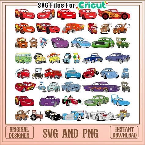 Disney cars characters design bundle svg, disney pixar cars svg – svg files for cricut