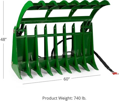 Buy Titan Attachments 60 Root Grapple Rake Attachment Fits John Deere ...