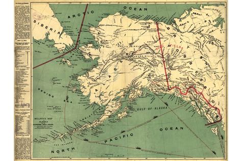 Gold Rush Map Alaska Klondike Gold Fields 1884 Vintage | Etsy