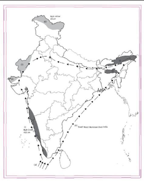 MAP SKILLSOn an outline map of India, show the following.(i) Areas ...