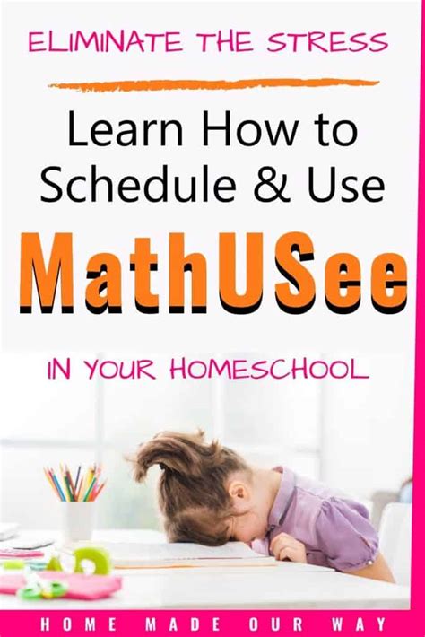 Image result for Math U See Schedule Printable