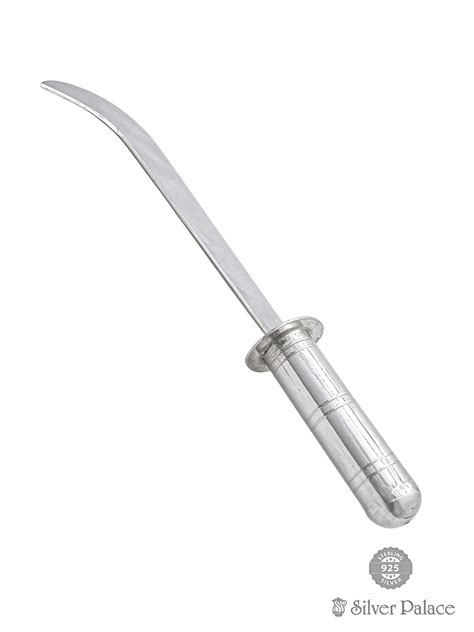 925 Pure Silver Plain Design Aruval For Pooja Purpose - Silver Palace