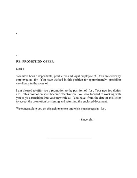 Image result for Promotion Letter Sample