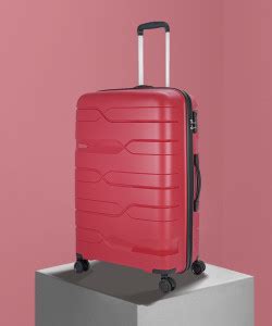 ARISTOCRAT WAVE STROLLY 360 MEDIUM RED Check-in Suitcase 8 Wheels - 26 ...
