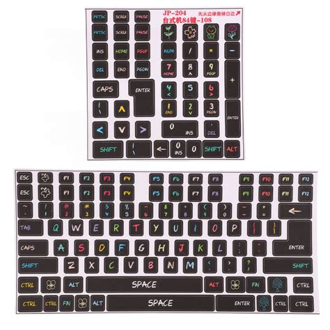 2pcs Pack Universal English Keyboard Stickers Pvc Desktop Computer ...