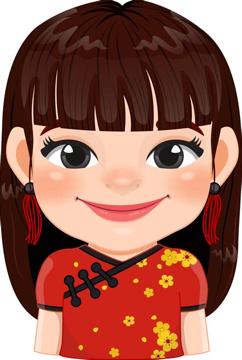 Cute Asian or Chinese Girl Cartoon Character PNG 19980573 PNG