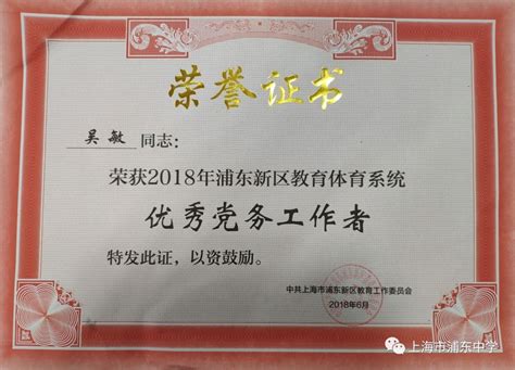 【荣誉称号】热烈祝贺浦东中学教师获得各类奖项_教学