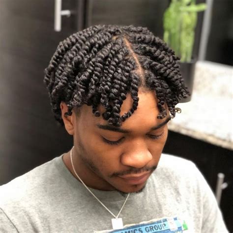 55 Attractive Two-Strand Twists Hairstyles For Black Men To Wear in ...