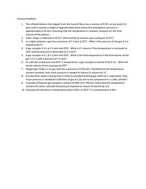Image result for Gas Laws Problems