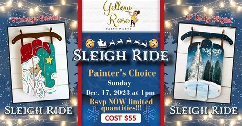 Painters Choice Sleigh Ride Paint Party, Stoke, Lake Dallas, December ...
