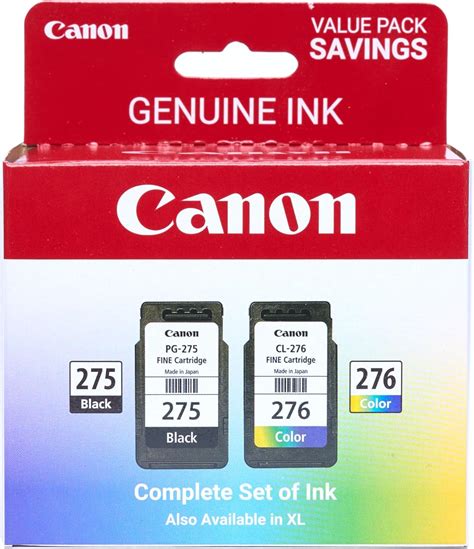 Canon PG-275 / CL-276 Genuine Ink Value Pack Instruction Manual