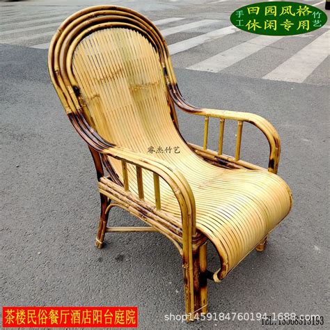加工定制田园竹家具竹椅子躺椅靠背椅休闲午睡老式大鼓竹沙发竹椅-阿里巴巴